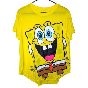 Nickelodeon Women's SpongeBob Short Sleeve High Low T-Shirt NWOT Size XL